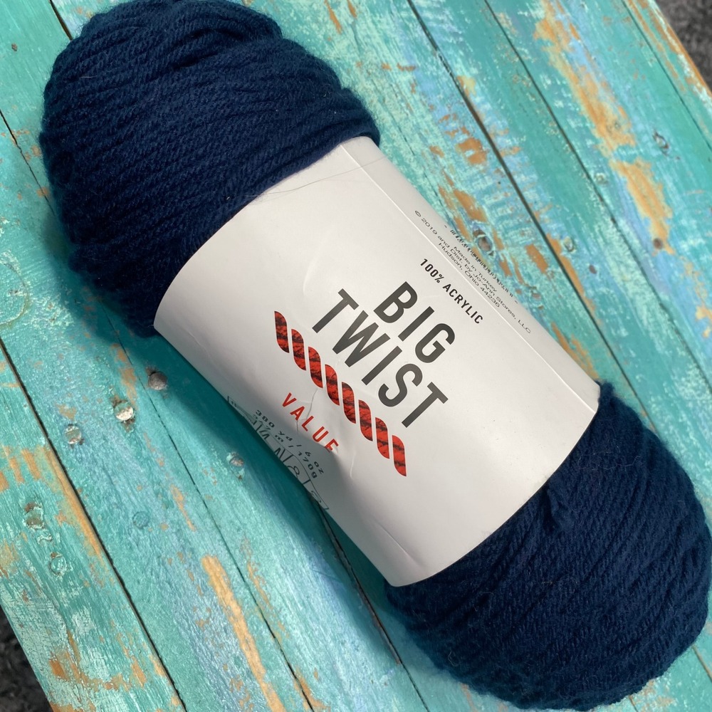 Big Twist Value 100% Acrylic Yarn Varsity Navy 380 Yards Medium Weight 16800708